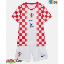 Camiseta Croacia Ivan Perisic #14 Primera Equipación para niños Mundial 2026 manga corta (+ pantalones cortos)